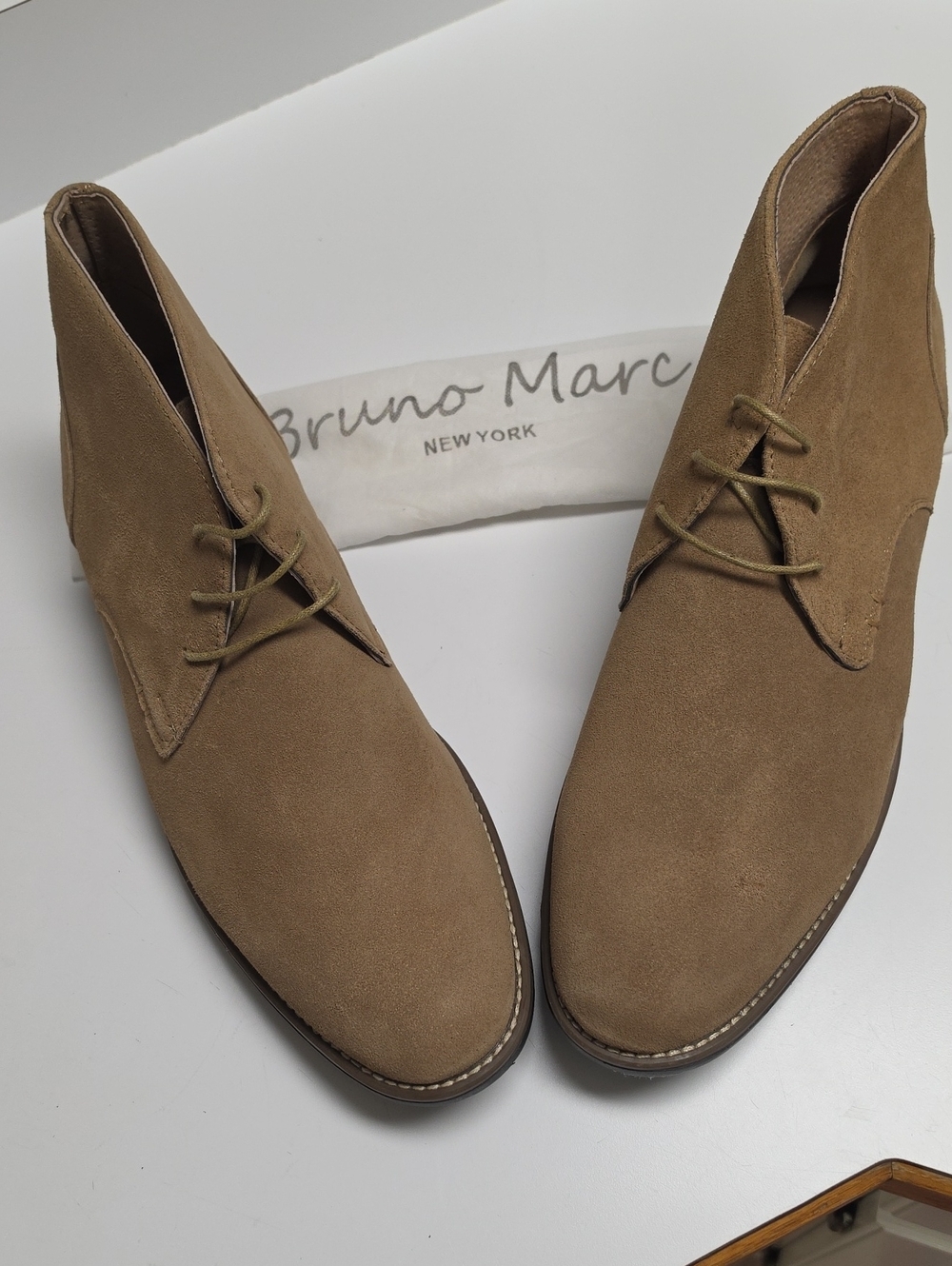 Bruno Marc "Urban" Suede Chukka Boots - Tan - Size 15